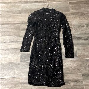 Black sequin dress